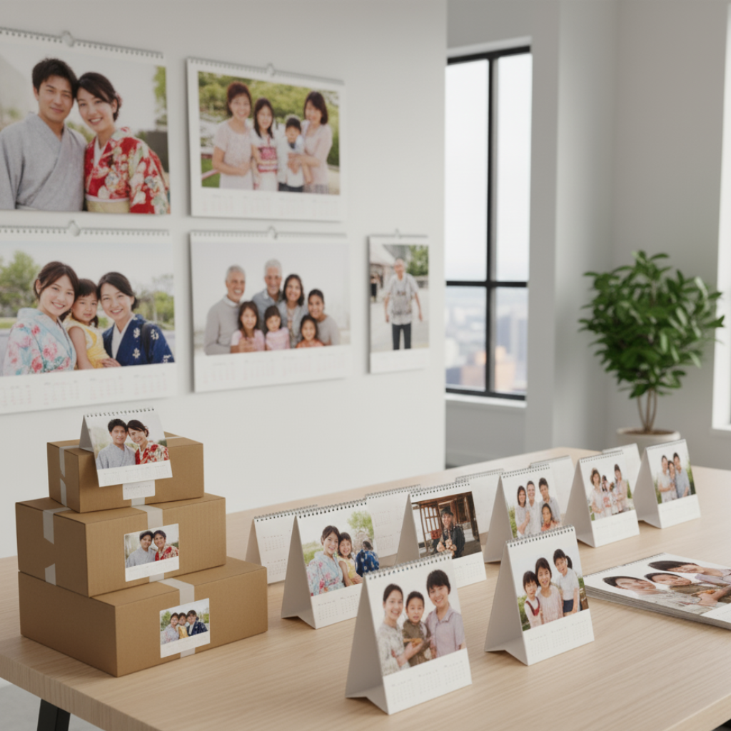 2026 photo calendar with children and family pictures. Personalized desk calendar printing for schools and home use.