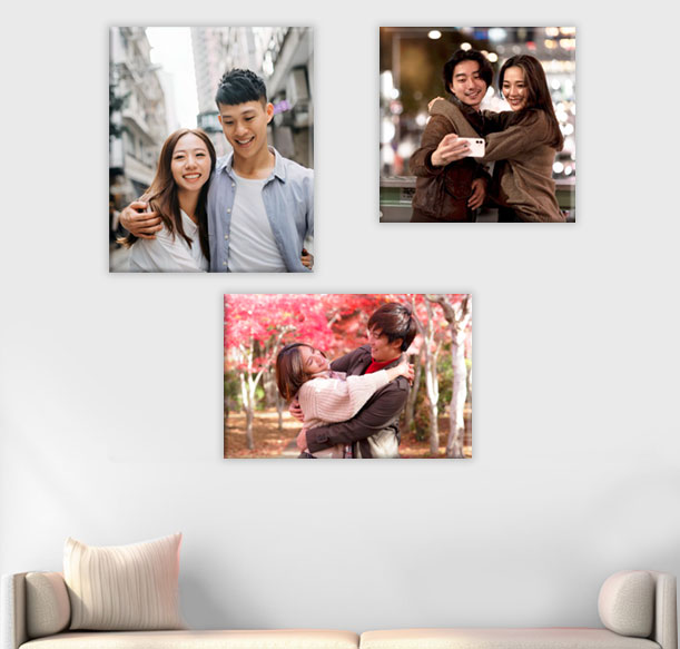 Mounted photo wall prints gallery style - Tinyko premium gifts
